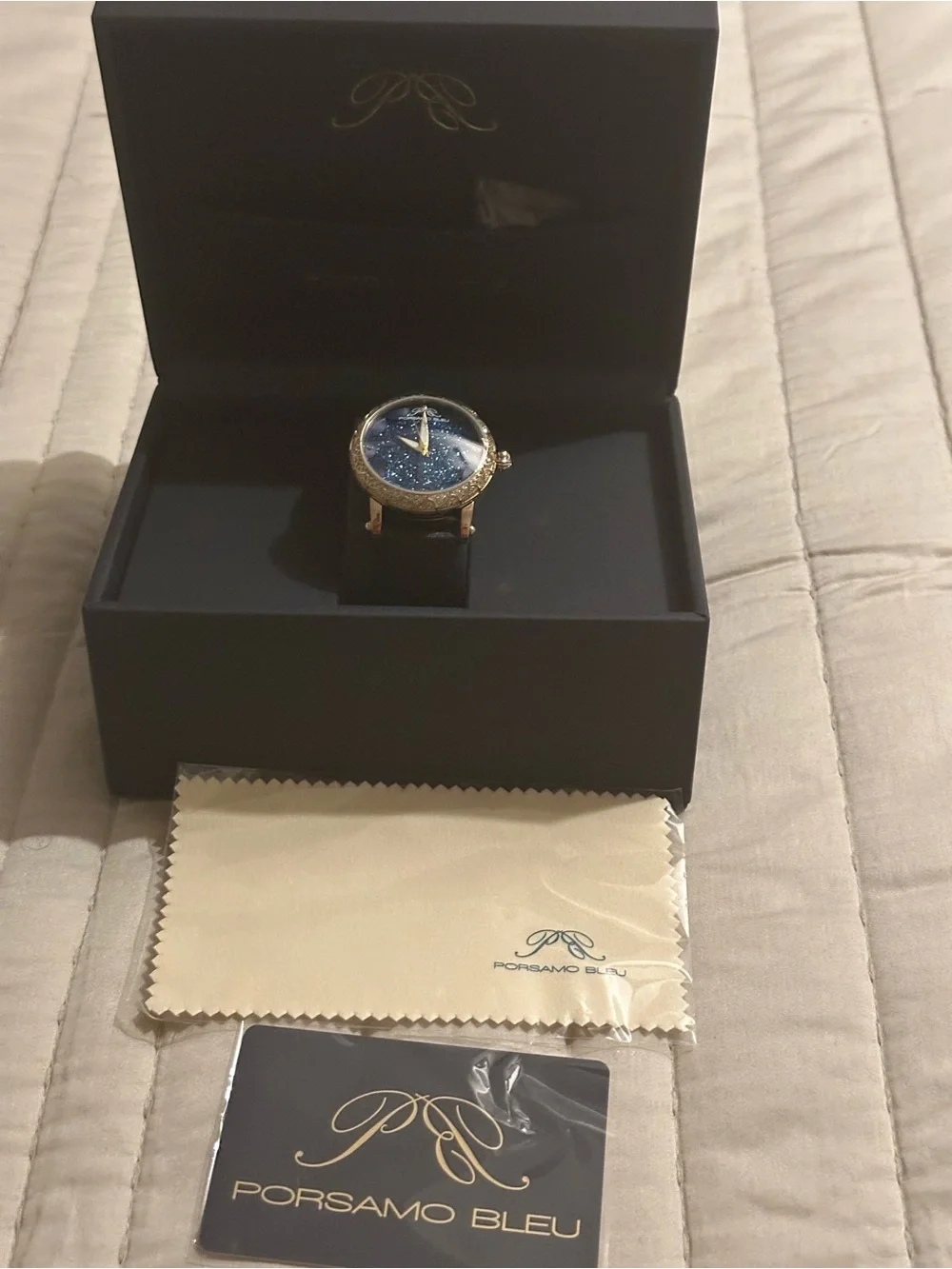 PORSAMO BLEU Genevieve Topaz & Crystal Watch, 38mm